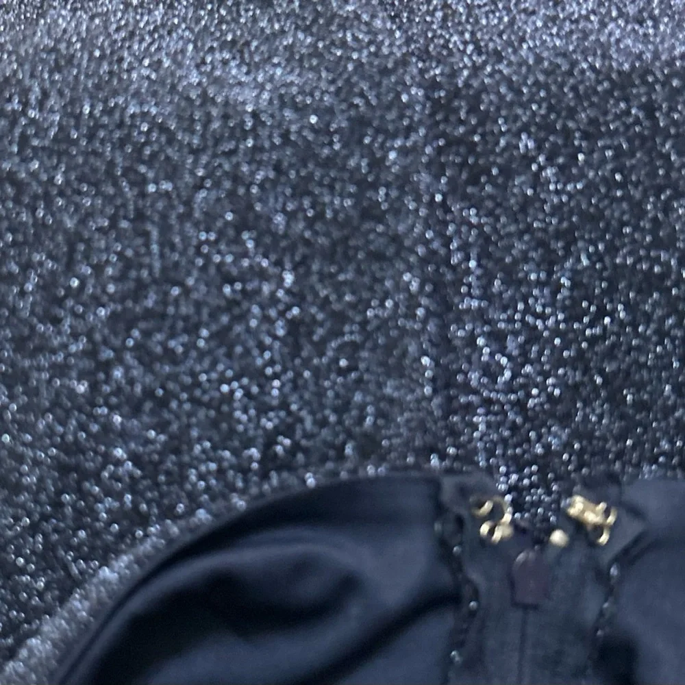 Strapless Glitter Blue Dress - Picture 6 of 12